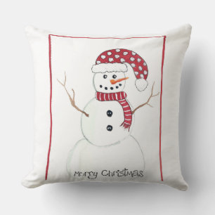 Coussin Coton de Noël Snowman Écouteur