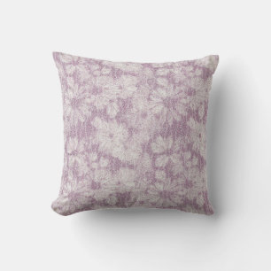 Coussin Cottage Campagnard Velouté Lilas Daisy