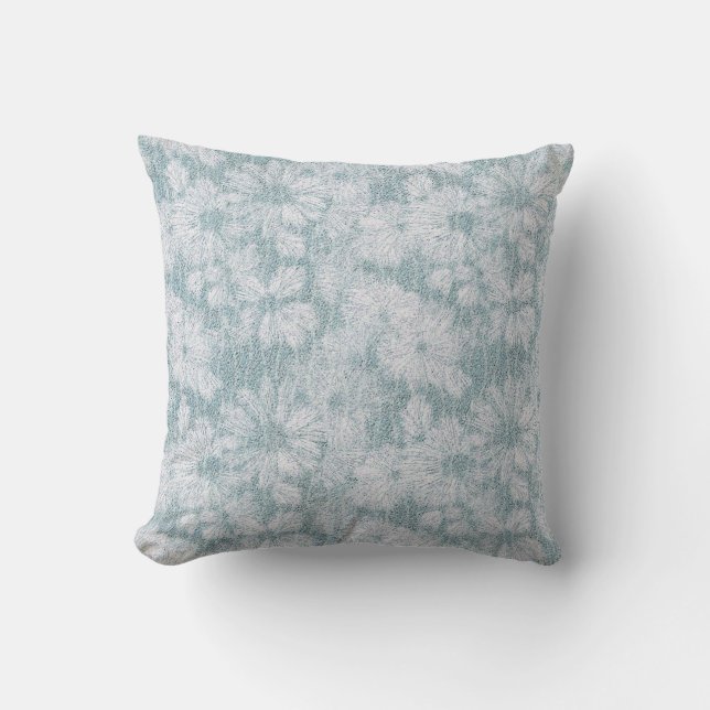 Coussin Cottage de Comté Velvety Blue Daisy  (Recto)