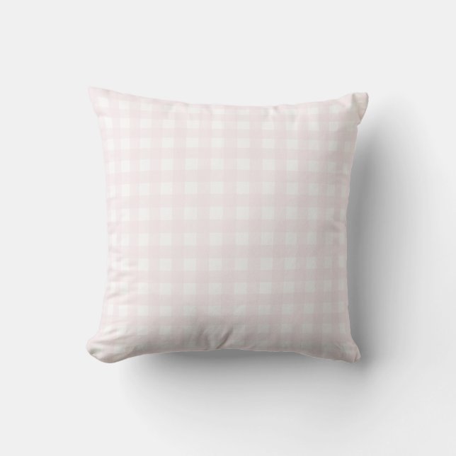 Coussin Cottage Moderne Classique Rosé Rose Moyen En vichy (Recto)