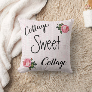 Coussin Cottage Sweet Cottage Roses Roses Rose Jeter Oreil