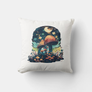 Coussin Cottagecore et Salon de Champignons Goblincore est