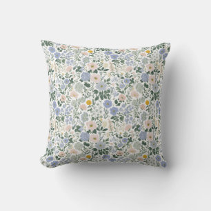 Coussin Cottagecore Fleur Sauvage Teinte Bleue