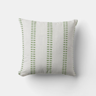 Coussin Cottagecore rayures de lin simple décor de cabane