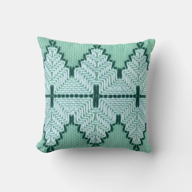 Coussin Couchage en fil textile rétro, pulsation graphique (Recto)