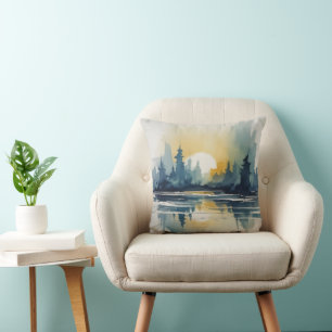 Coussin Couche d'aquarelle Abstraite