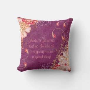 Coussin Couche Fleurs violettes Carré Jeu d'oreiller