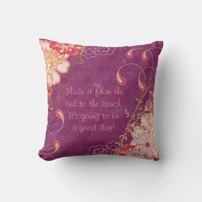 Coussin Couche Fleurs violettes Carré Jeu d'oreiller (Recto)