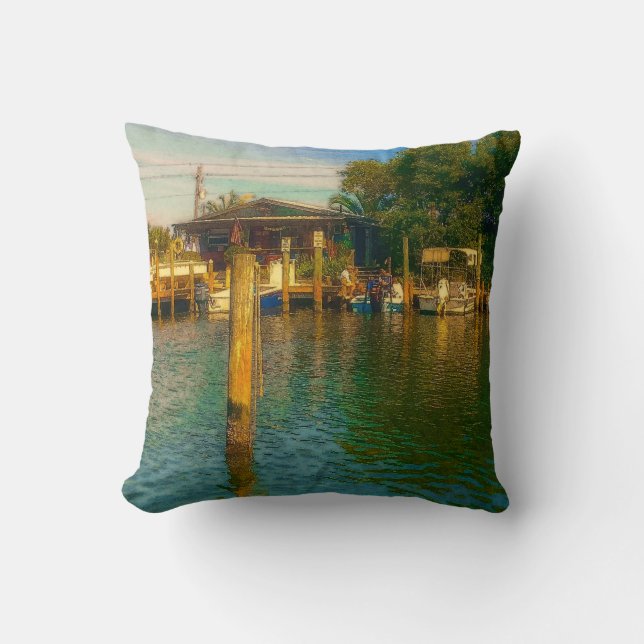 Coussin Coucher de soleil à l'ancien trou d'eau (Recto)
