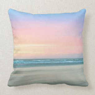 Coussin Coucher de soleil Abstrait sur la plage de La Haye