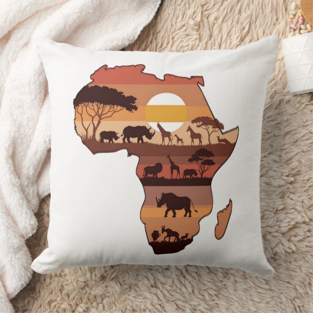 Coussin Coucher de soleil africain Safari (Couverture)