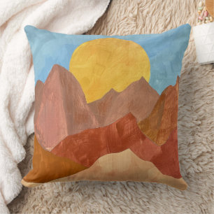 Coussin Coucher de soleil bohème sur la montagne – Paysage