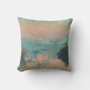 Coussin Coucher de soleil de Monet sur la Seine Impression