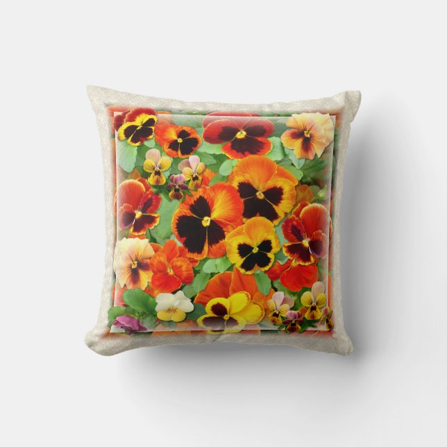 Coussin Coucher de soleil de Pansy (Recto)
