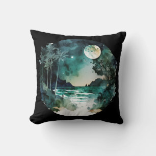 Coussin Coucher de soleil de plage tropical