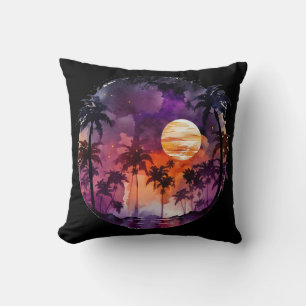 Coussin Coucher de soleil de plage tropical