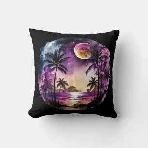Coussin Coucher de soleil de plage tropical
