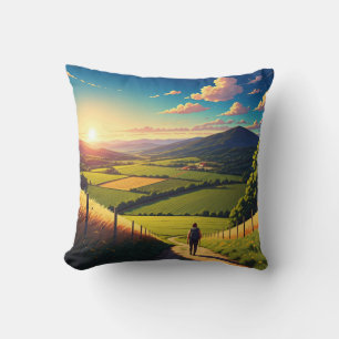Coussin Coucher de soleil du Randonnée de Saint-Jacques-de