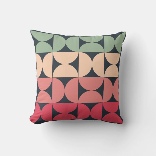 Coussin Coucher de soleil moderne du milieu du siècle (Recto)