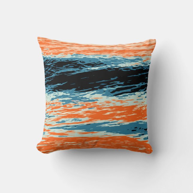 Coussin Coucher de soleil/océan/vague/mer (Recto)