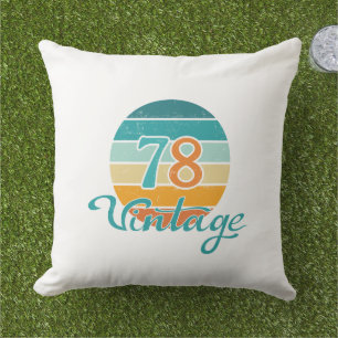 Coussin Coucher de soleil Rétro 78 Vintage en détresse