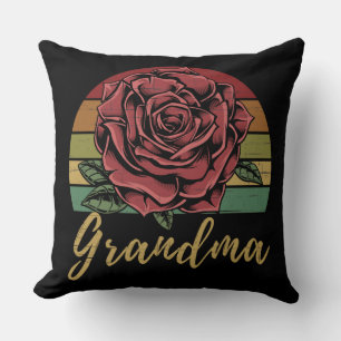 Coussin Coucher de soleil rétrograde Rouge Rose grand-mère