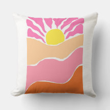 Coucher de soleil rose pâle et orange bohème
