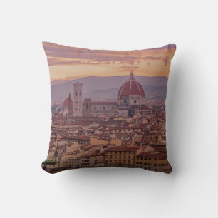 Coussin Coucher de soleil sur Florence, Italie
