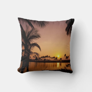 Coussin Coucher de soleil sur la baie d'Anaeho'omalu, Big