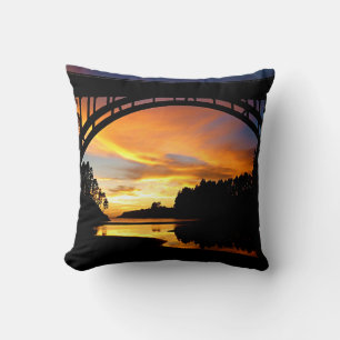 Coussin Coucher de soleil sur la côte d'Orange en Californ