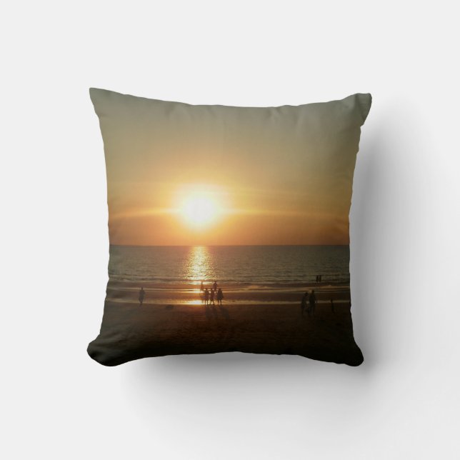 Coussin Coucher de soleil sur la mer (Recto)