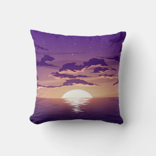 Coussin Coucher de soleil sur la mer