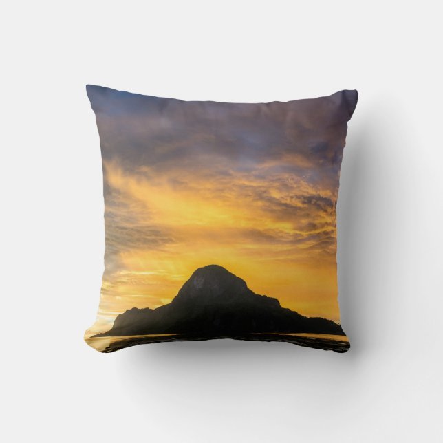 Coussin Coucher de soleil sur l'archipel de Bacuit (Recto)