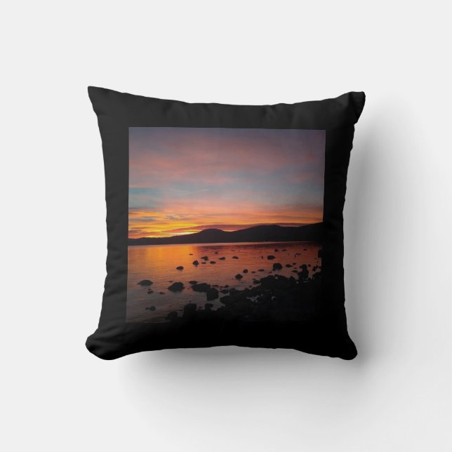 Coussin Coucher de soleil sur le lac Tahoe (Recto)