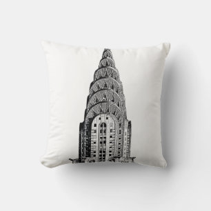 Coussin Coucher de soleil sur New York : Dôme du Chrysler