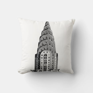 Coussin Coucher de soleil sur New York : Dôme du Chrysler