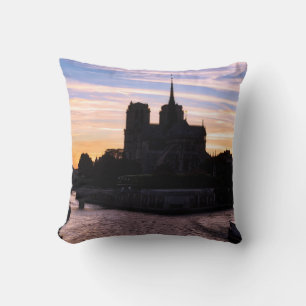 Coussin Coucher de soleil sur Notre Dame de Paris - Paris,