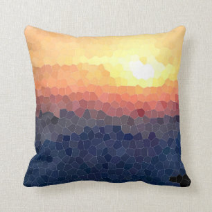 Coussin Coucher de soleil unique en verre