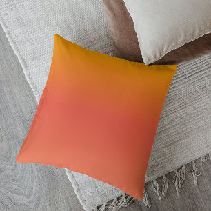 Coussin Coucher de soleil vibrant ombré minimaliste