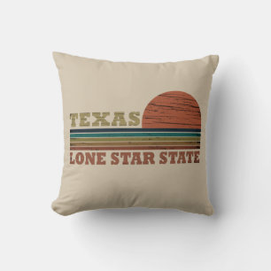 Coussin Coucher de soleil vintage au Texas