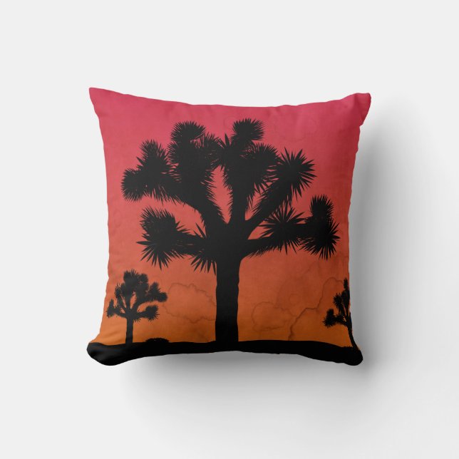 Coussin Coucher de soleil vintage de Joshua Tree (Recto)