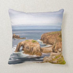 Coussin Coucher du soleil à la Fin des Terres à Cornwall,