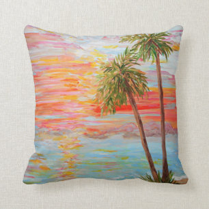 Coussin Coucher du soleil de côte de la Californie