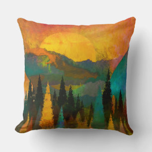Coussin Coucher du soleil de montagne