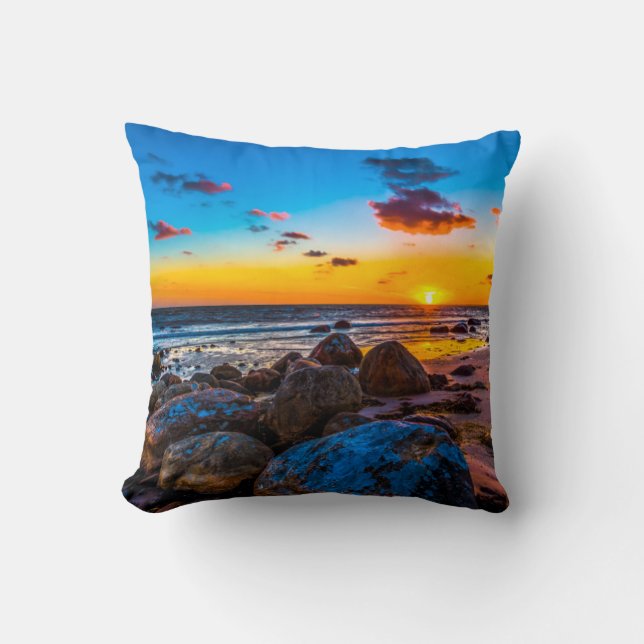 Coussin Coucher du soleil en mer (Recto)