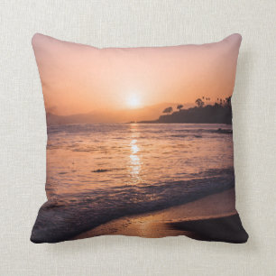 Coussin Coucher du soleil renversant de plage