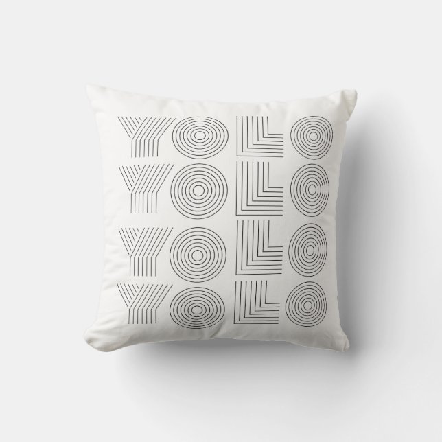 Coussin Coucher minimaliste Jeu Ado Chambre (Recto)