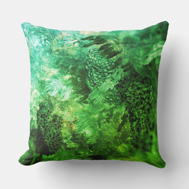 Coussin Couches de cristaux verts (Recto)