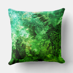 Coussin Couches de cristaux verts
