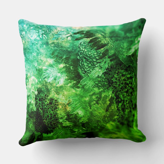 Coussin Couches de cristaux verts (Verso)